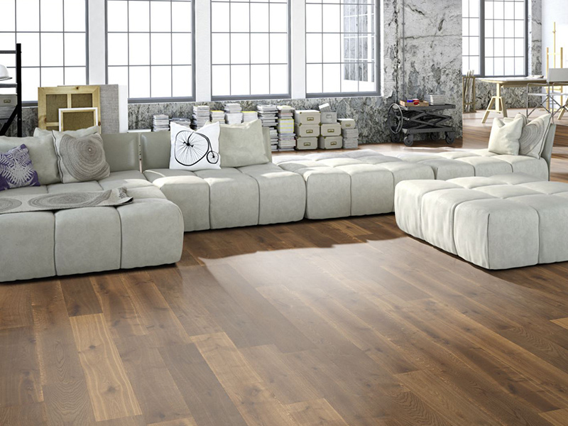 Údený dub, masívna drevená podlaha Gunreben